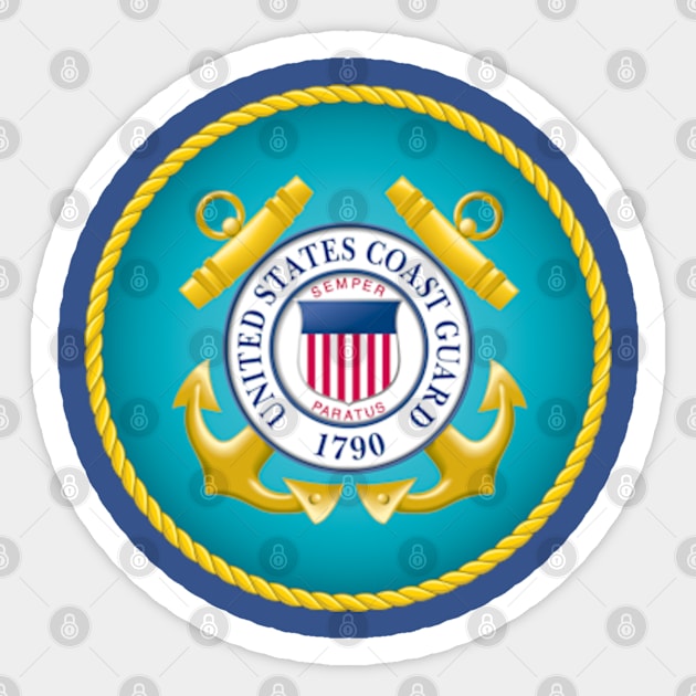 U.S. Coast Guard Sticker by Desert Owl Designs